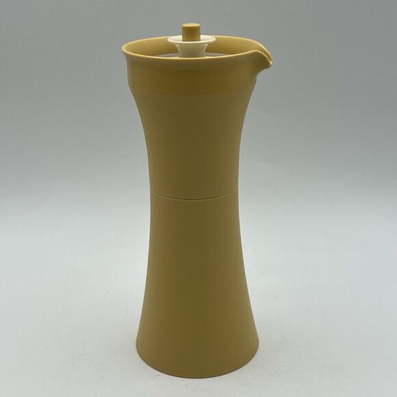 ONE Vintage Tupperware Oil & Vinegar Dressing Cruet Harvest Gold 1246 Lid - Picture 7 of 7